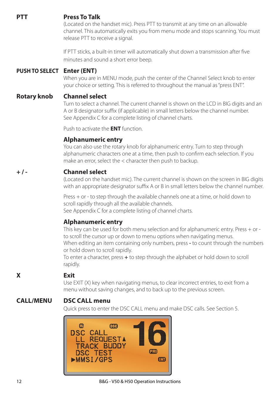 B&G H50 Wireless VHF Handset User Manual | Page 12 / 92