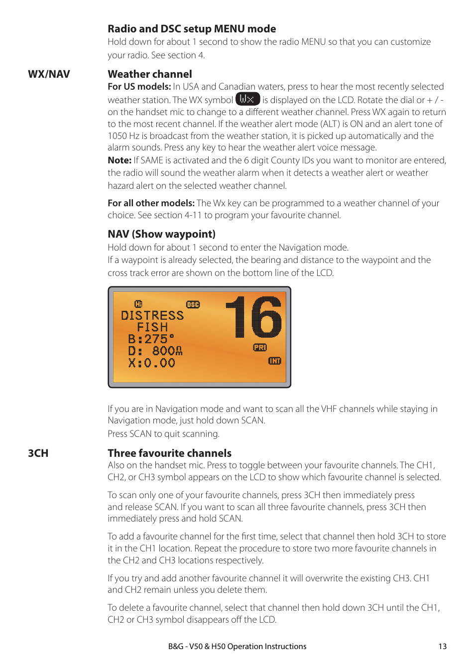 B&G H50 Wireless VHF Handset User Manual | Page 13 / 92