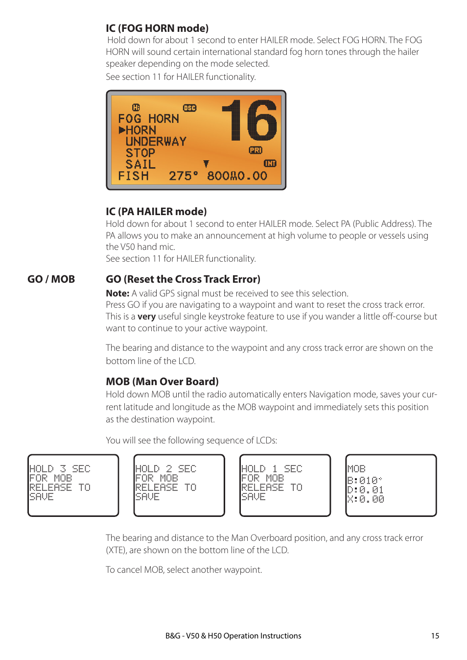 B&G H50 Wireless VHF Handset User Manual | Page 15 / 92