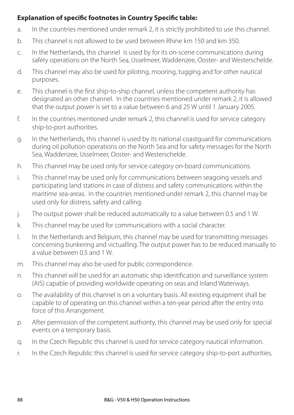 B&G H50 Wireless VHF Handset User Manual | Page 88 / 92