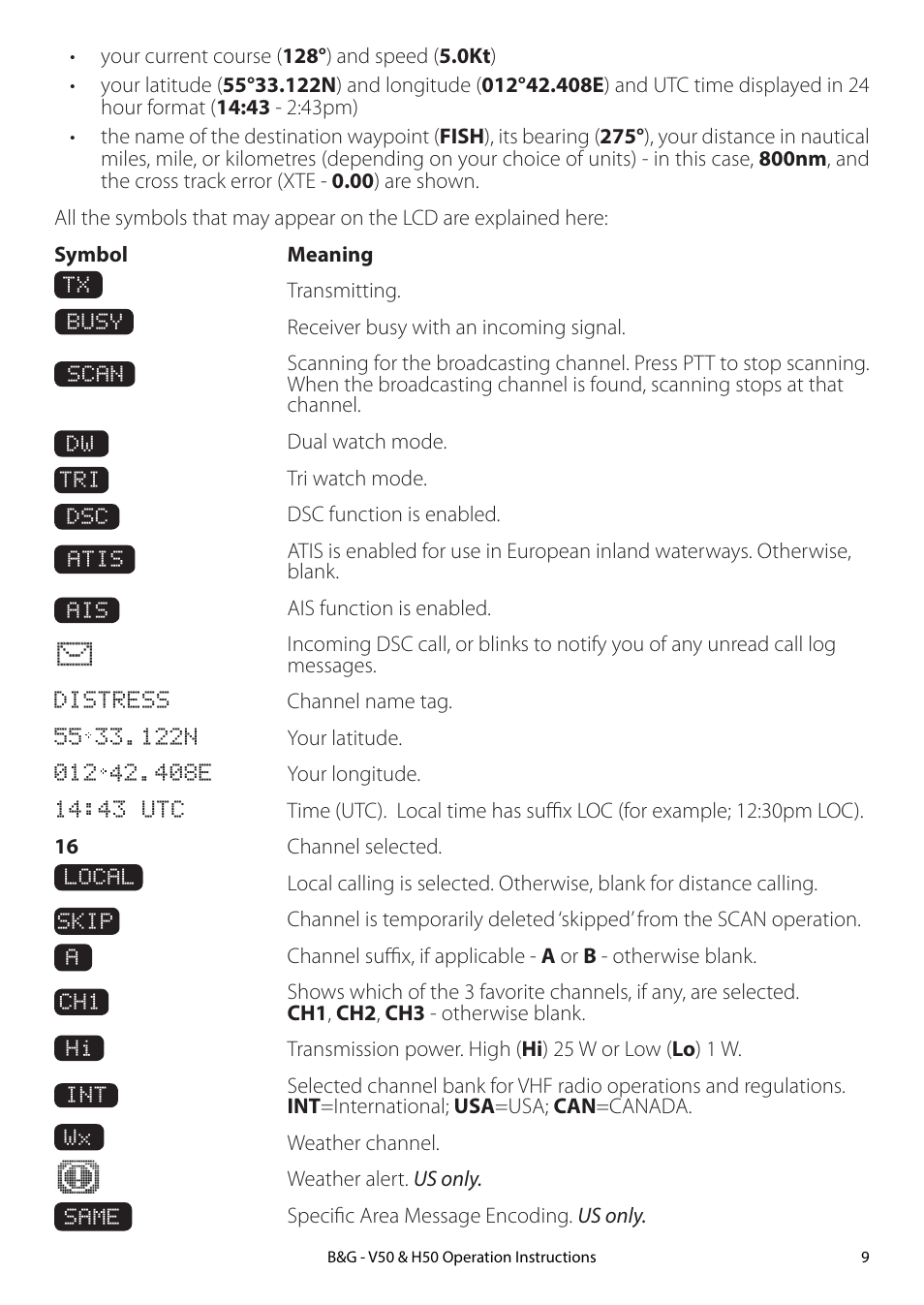 B&G H50 Wireless VHF Handset User Manual | Page 9 / 92