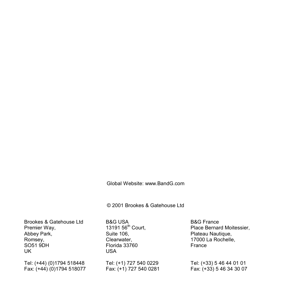 B&G H1000 Analogue User Manual | Page 2 / 28
