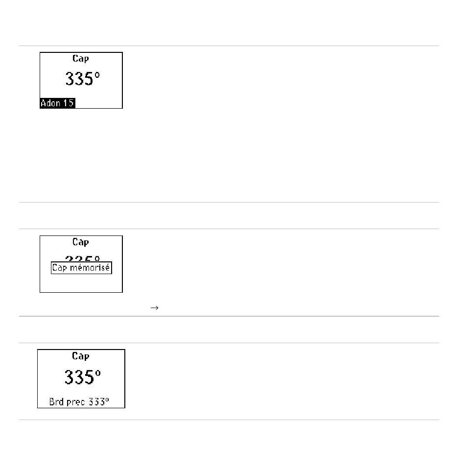 Fonctions du compas, Enregistrer un cap à partir de l’écran compas, Information sur le dernier bord (last tack) | B&G H1000 Compass User Manual | Page 30 / 37