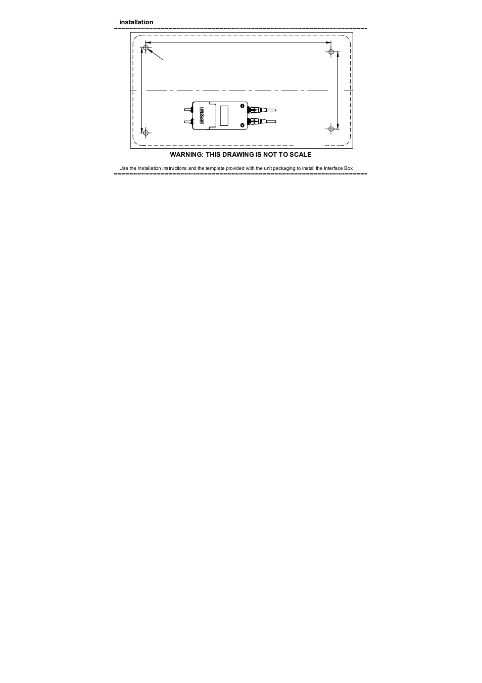 Installation, Warning: this drawing is not to scale | B&G H1000 NMEA Interface User Manual | Page 10 / 10