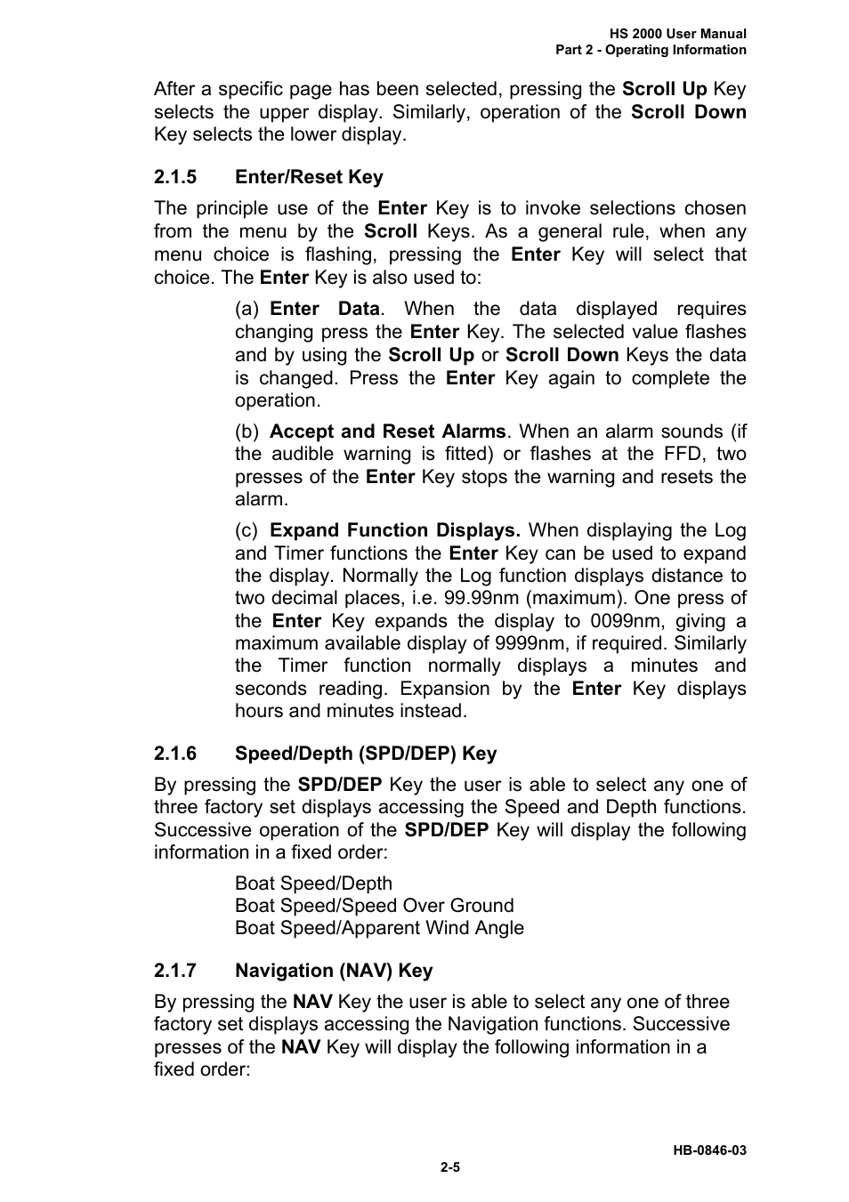 B&G HS2000 User Manual | Page 18 / 88
