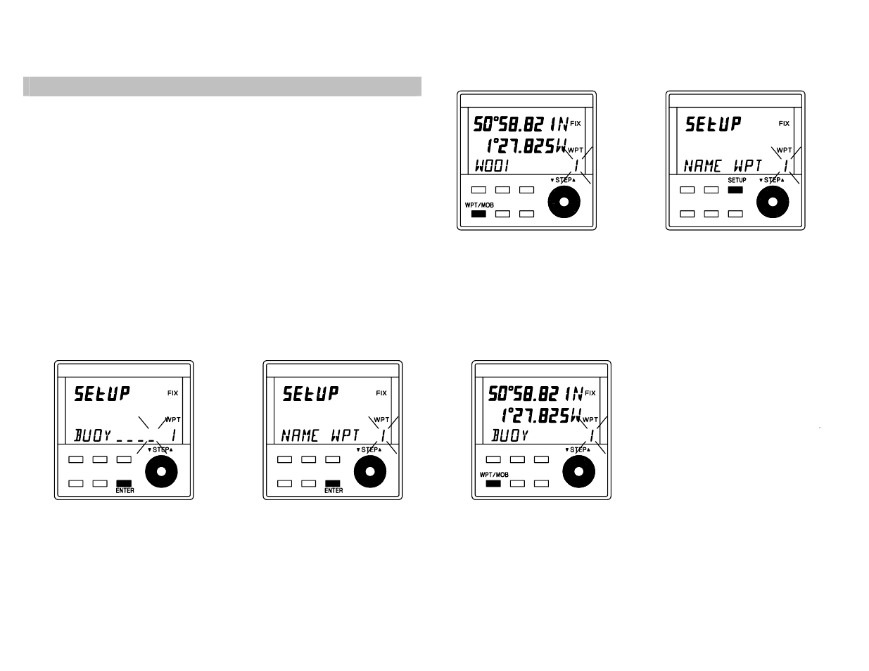 Entering a waypoint name | B&G Network GPSplus User Manual | Page 19 / 72