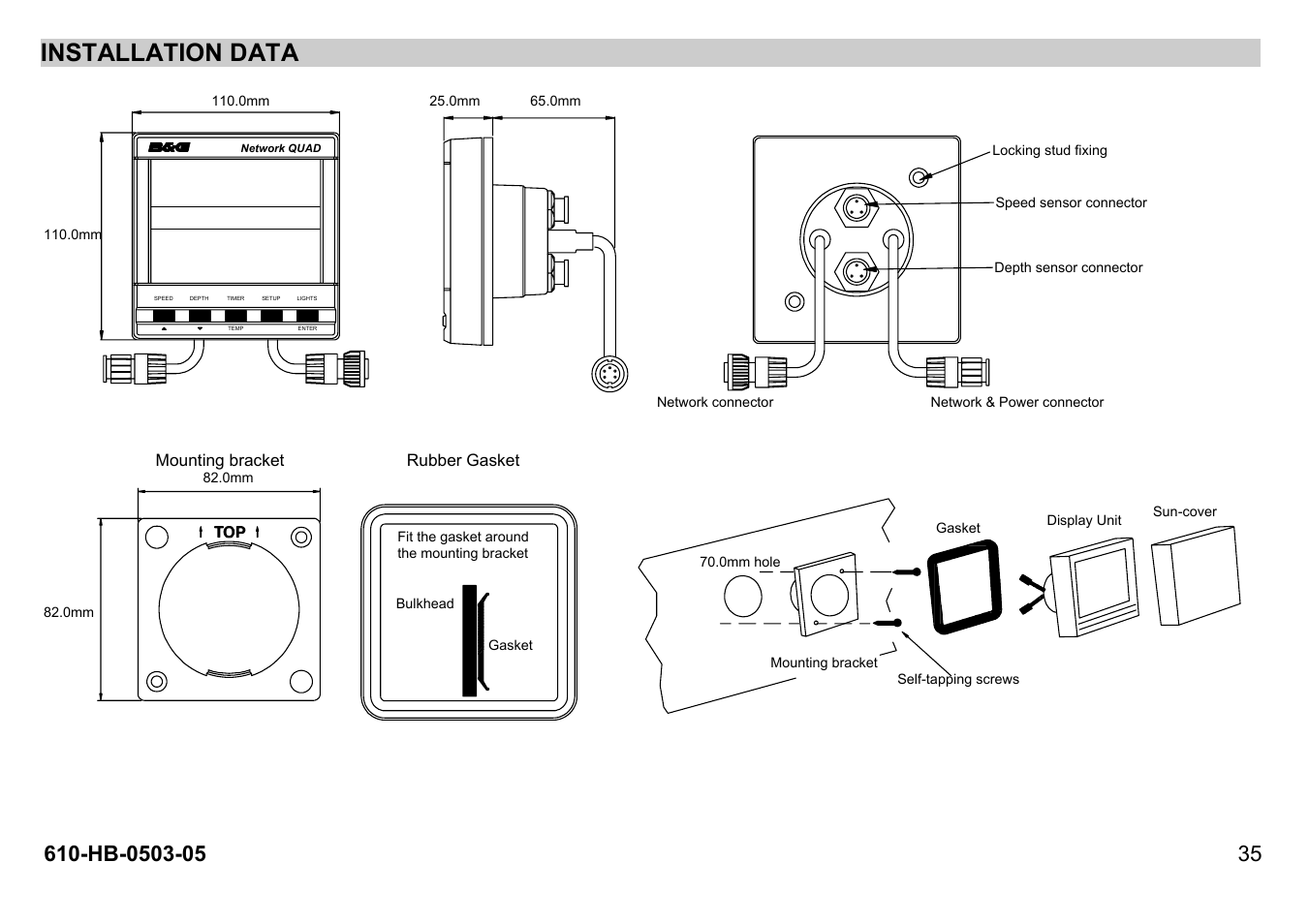 Installation data | B&G Network Quad User Manual | Page 35 / 36