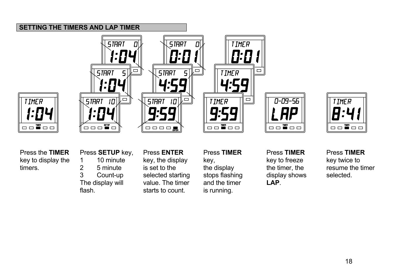 Setting the timers and lap timer | B&G Network Speed User Manual | Page 18 / 26