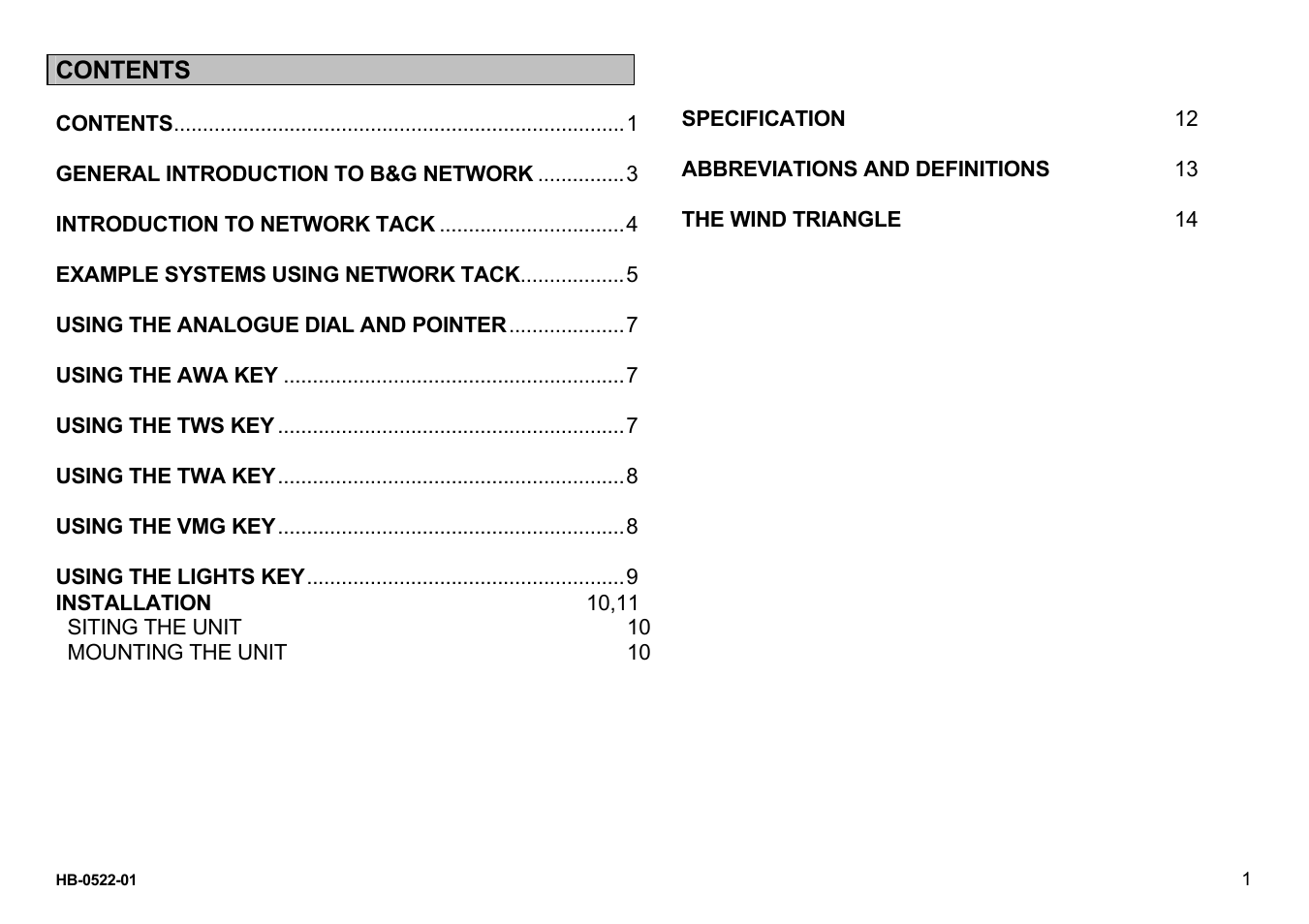 B&G Network Tack User Manual | 12 pages