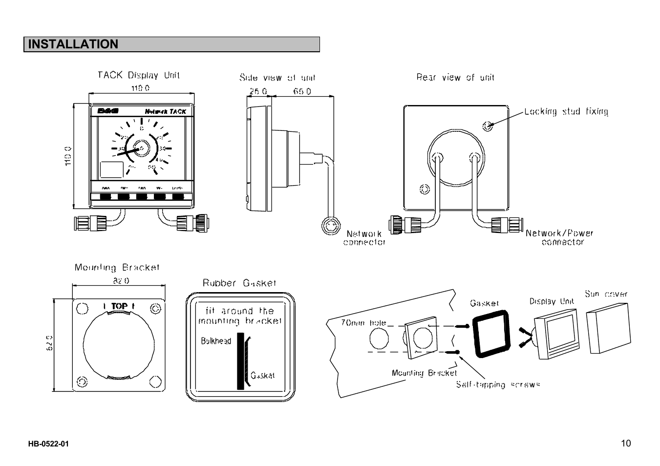 Installation | B&G Network Tack User Manual | Page 10 / 12
