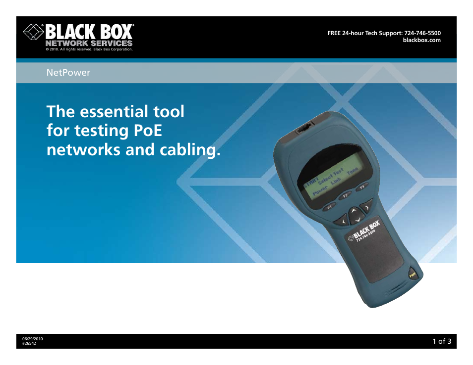 Black Box NetPower 26542 User Manual | 3 pages