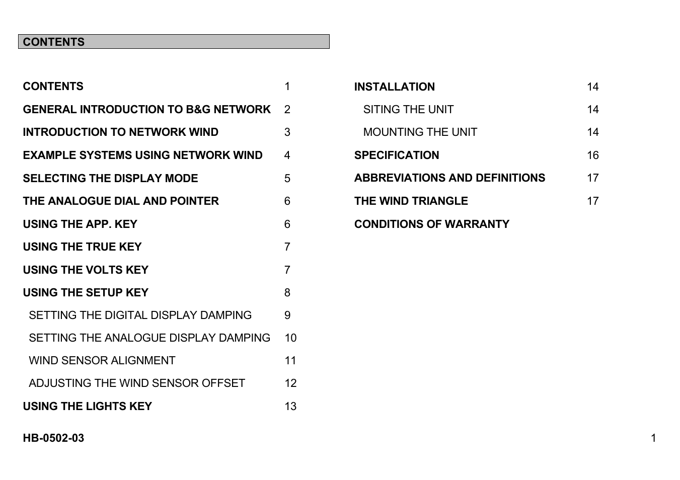 B&G Network Wind User Manual | 18 pages