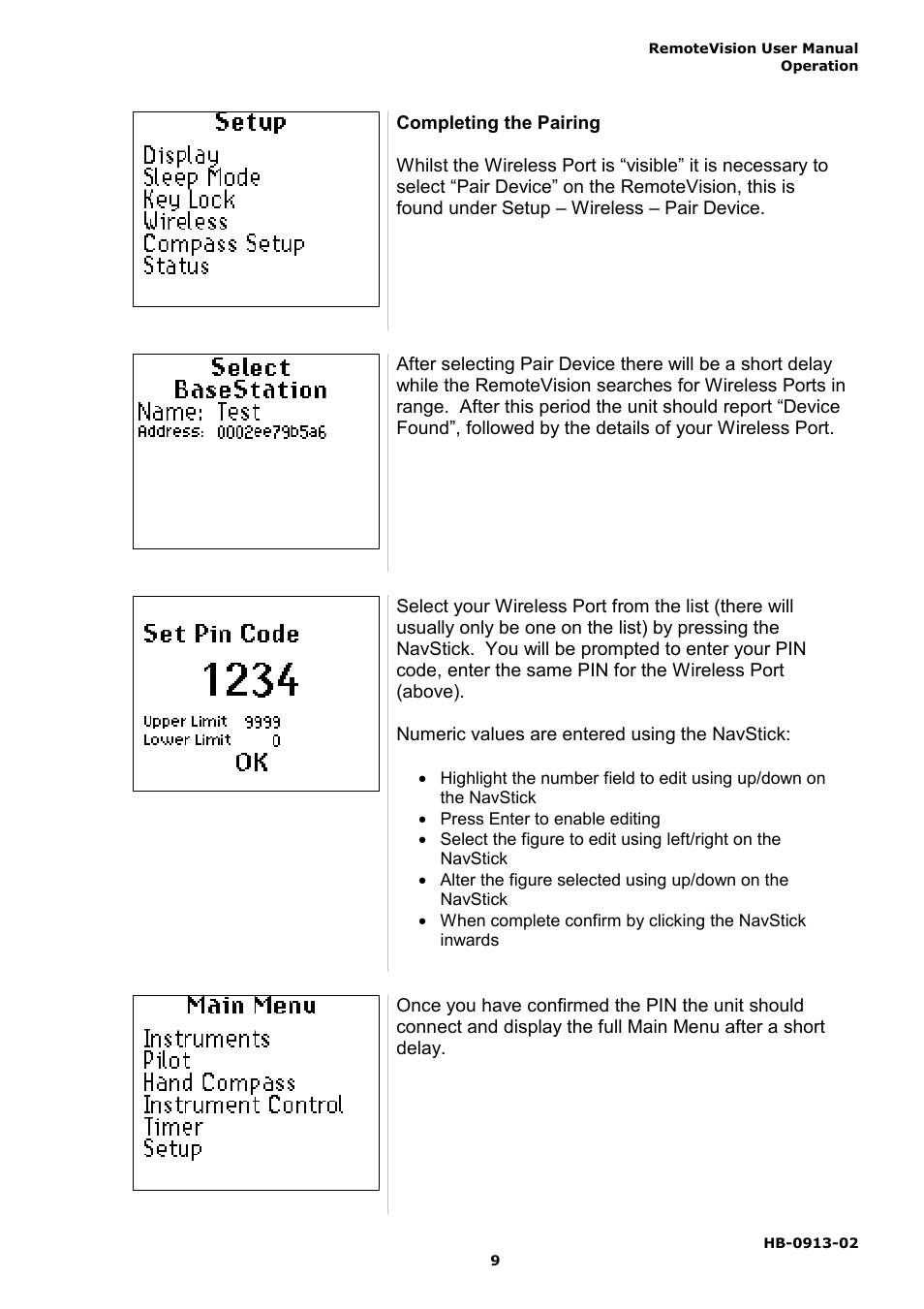 B&G RemoteVision User Manual | Page 13 / 32