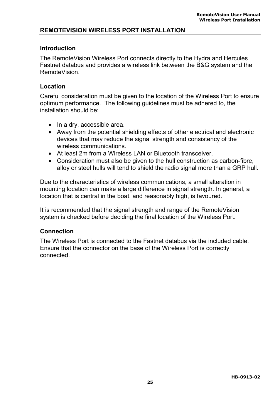 B&G RemoteVision User Manual | Page 29 / 32
