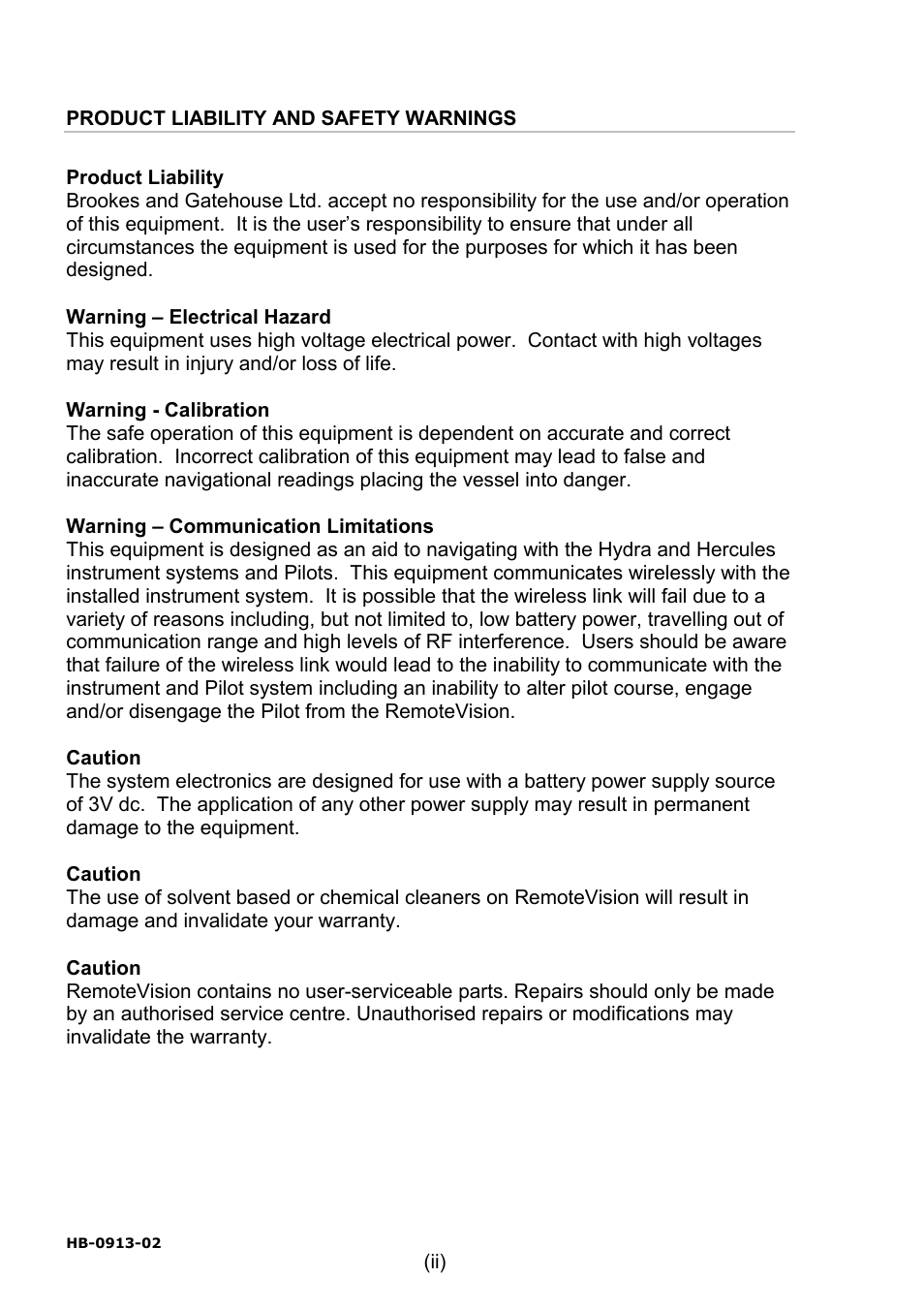 B&G RemoteVision User Manual | Page 4 / 32