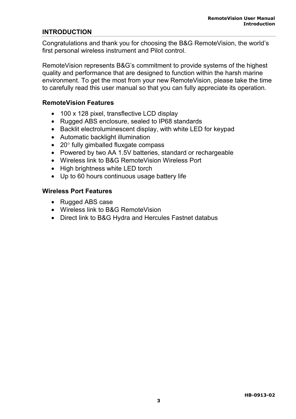 B&G RemoteVision User Manual | Page 7 / 32