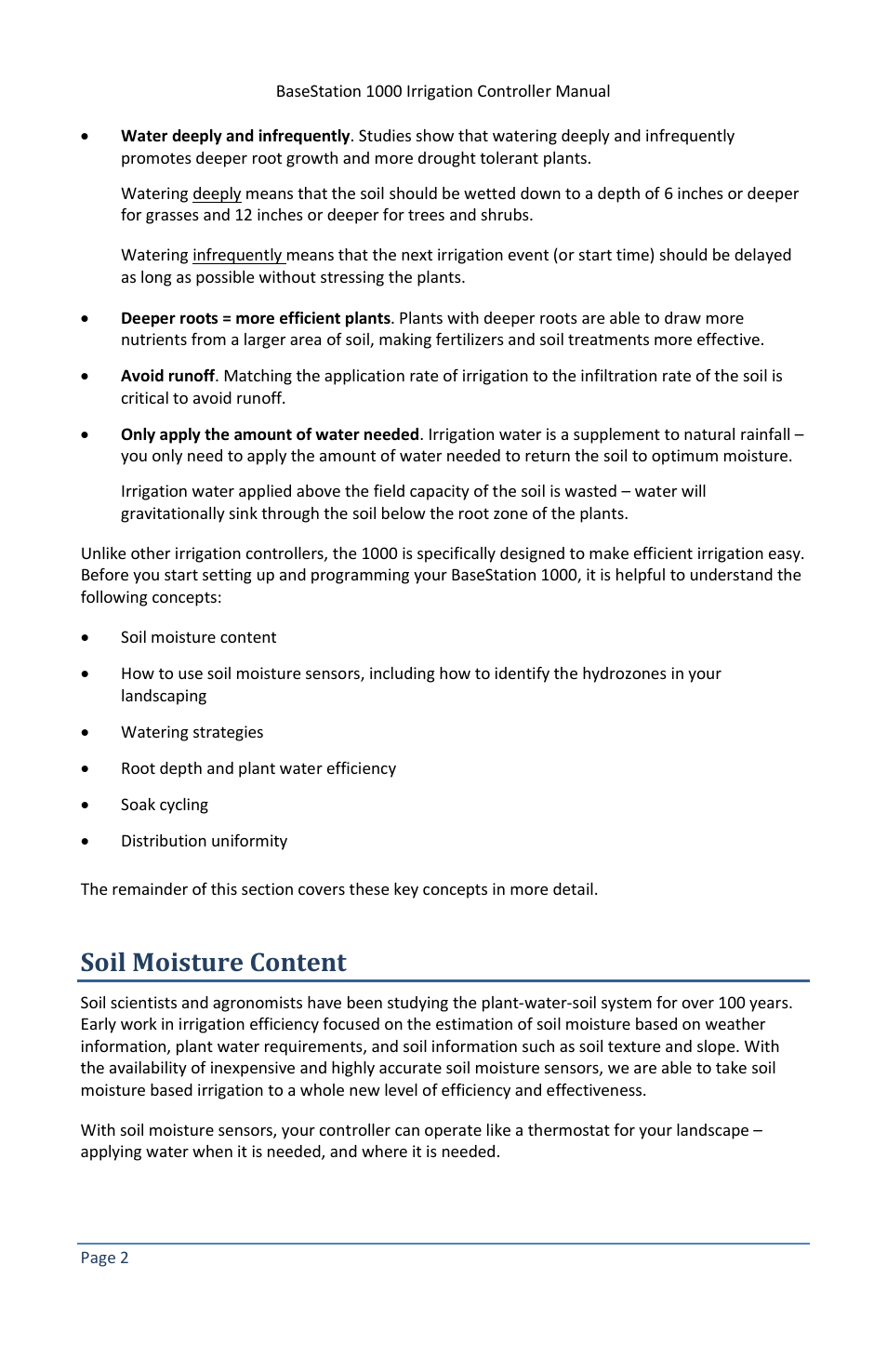Soil moisture content | Baseline Systems BaseStation 1000 User Manual | Page 8 / 122
