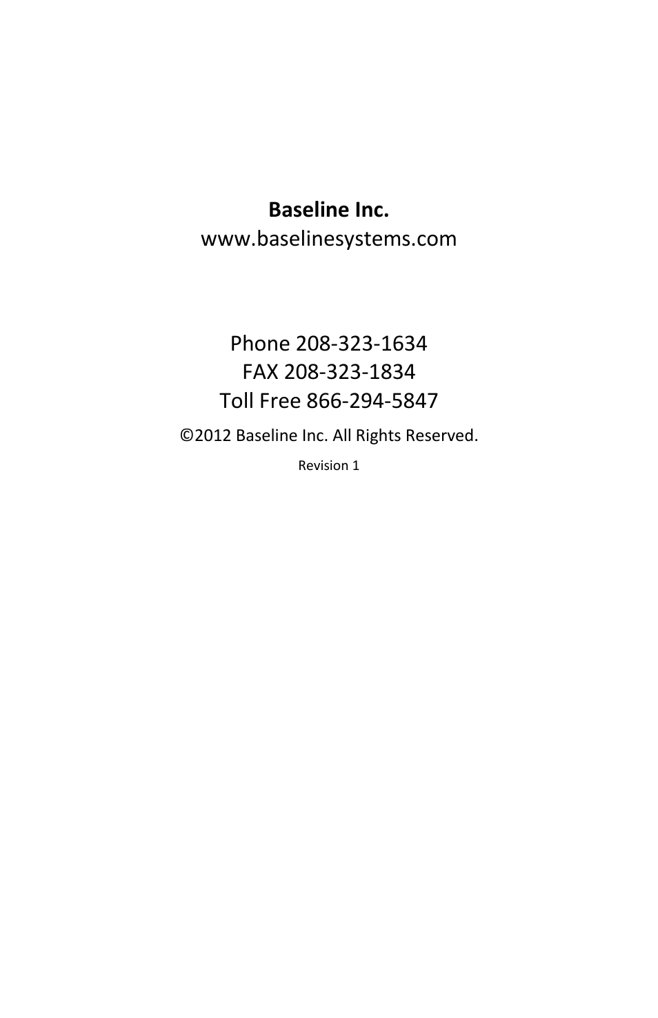 Baseline Systems BaseStation 1000 User Manual | Page 2 / 19