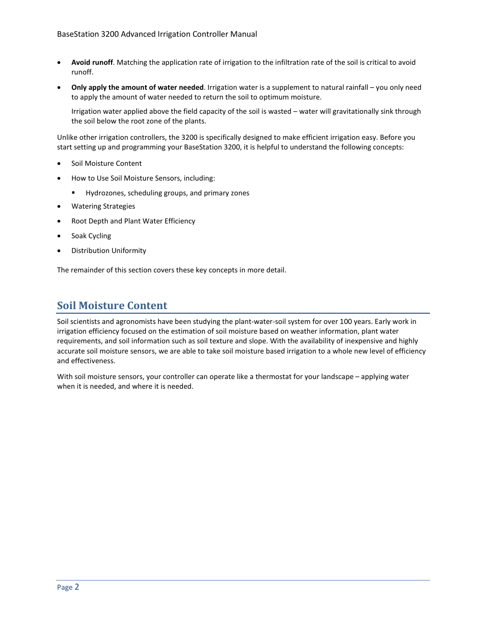 Soil moisture content | Baseline Systems BaseStation 3200 User Manual | Page 10 / 102