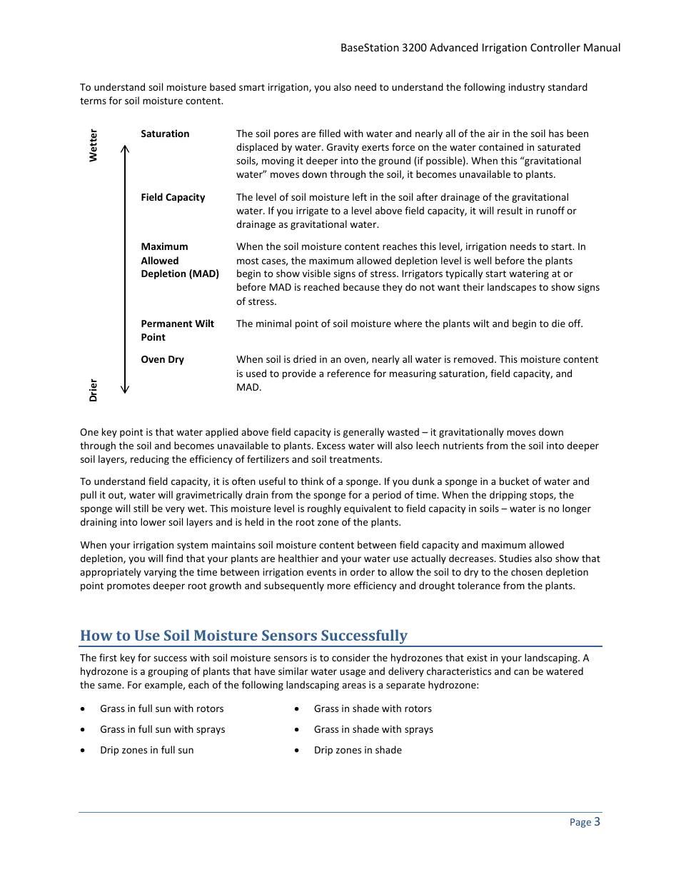 How to use soil moisture sensors successfully | Baseline Systems BaseStation 3200 User Manual | Page 11 / 102