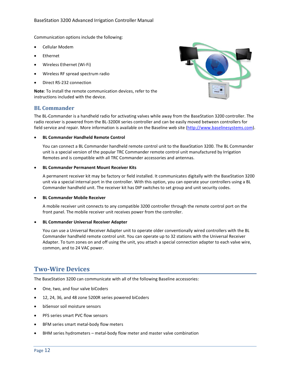 Bl commander, Two-wire devices | Baseline Systems BaseStation 3200 User Manual | Page 20 / 102