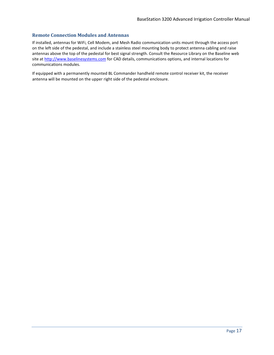 Remote connection modules and antennas | Baseline Systems BaseStation 3200 User Manual | Page 25 / 102