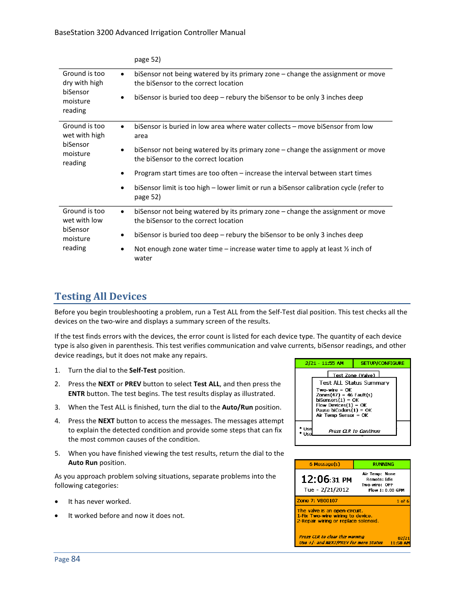 Testing all devices | Baseline Systems BaseStation 3200 User Manual | Page 92 / 102