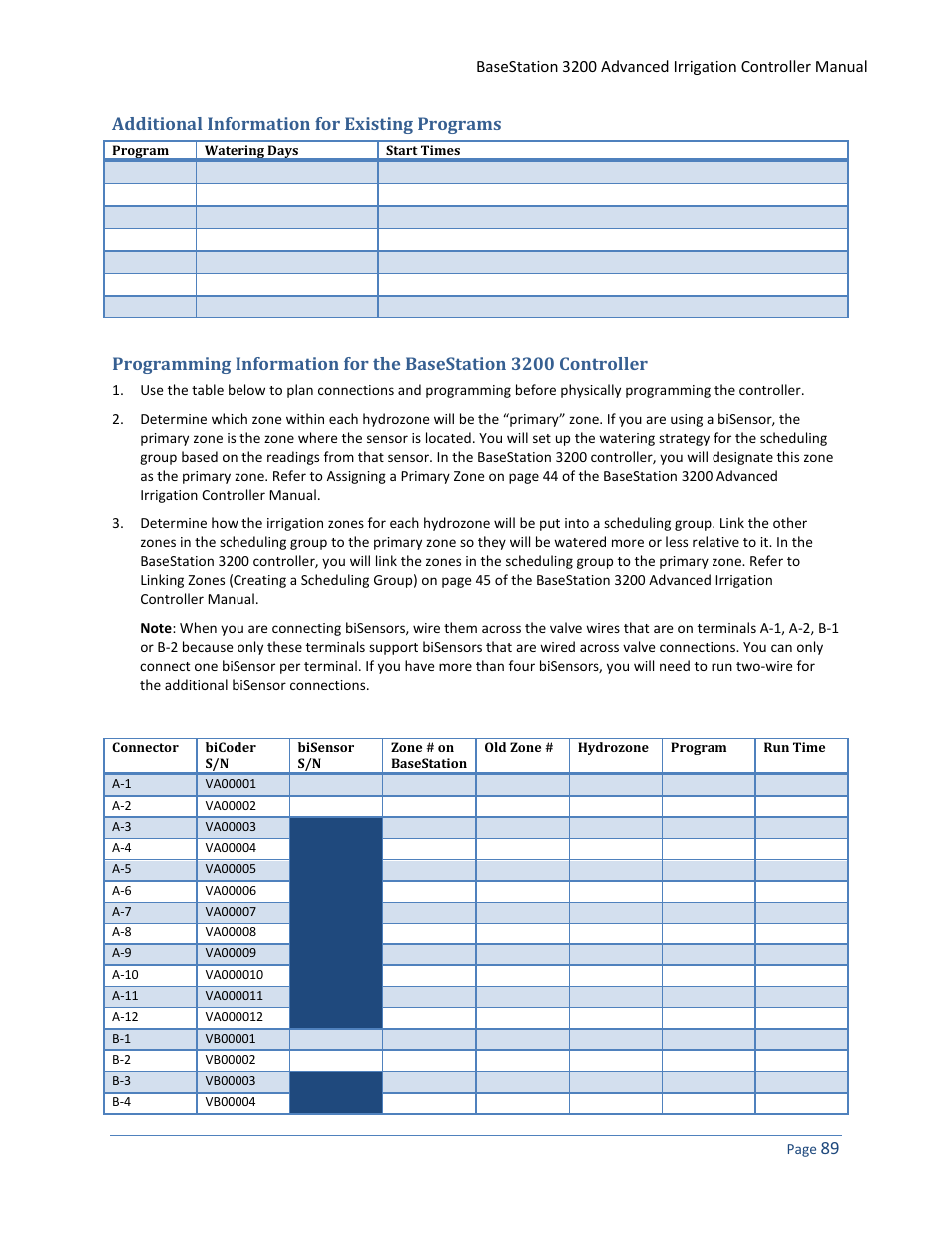 Additional information for existing programs | Baseline Systems BaseStation 3200 User Manual | Page 97 / 102