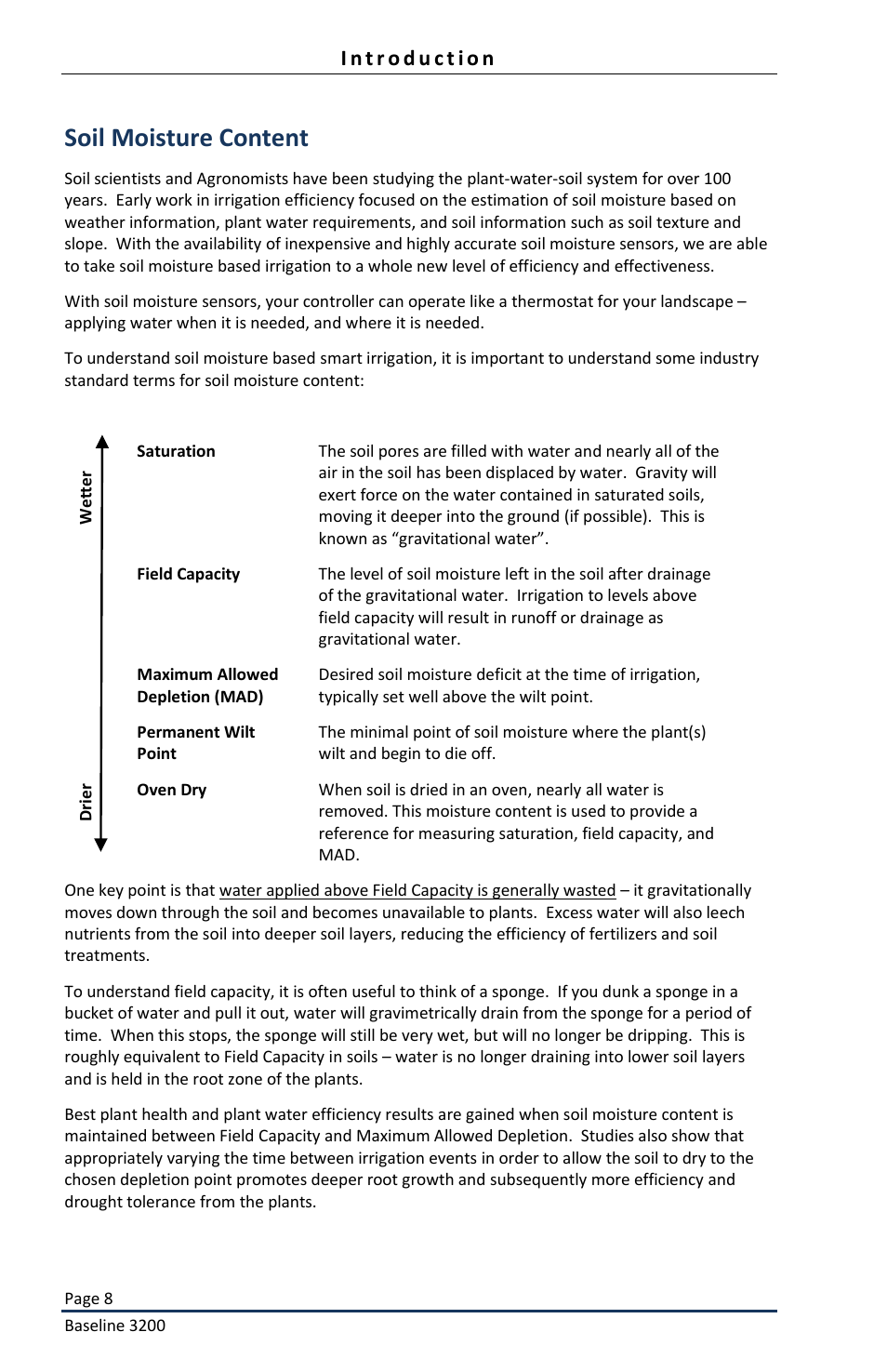 Soil moisture content | Baseline Systems BaseStation 3200 User Manual | Page 10 / 82