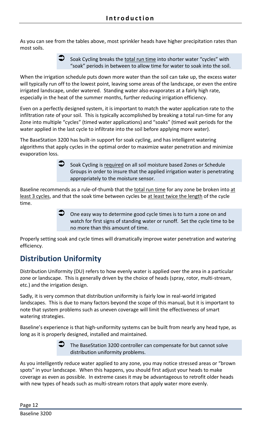 Distribution uniformity | Baseline Systems BaseStation 3200 User Manual | Page 14 / 82