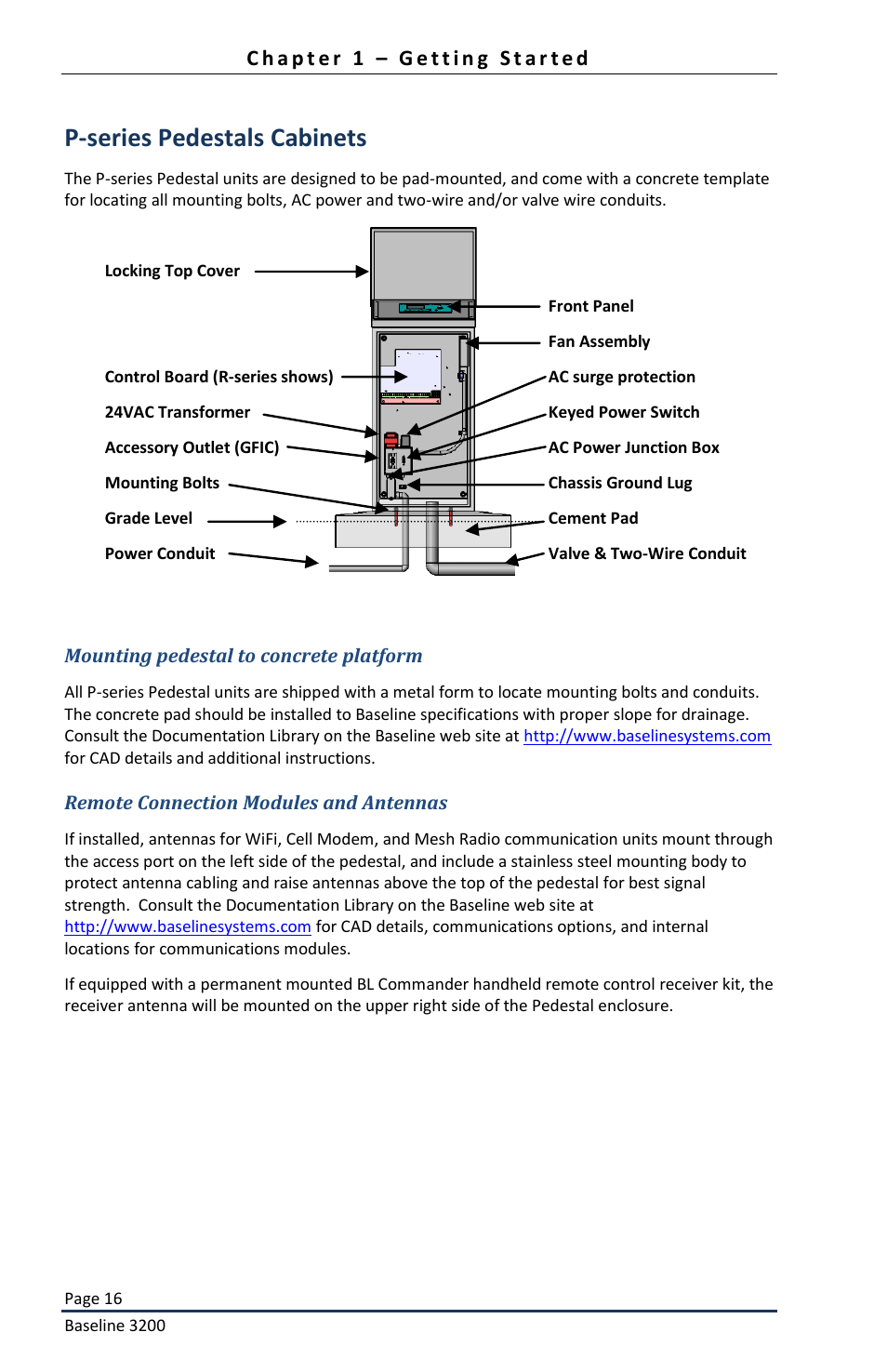 P-series pedestals cabinets | Baseline Systems BaseStation 3200 User Manual | Page 18 / 82