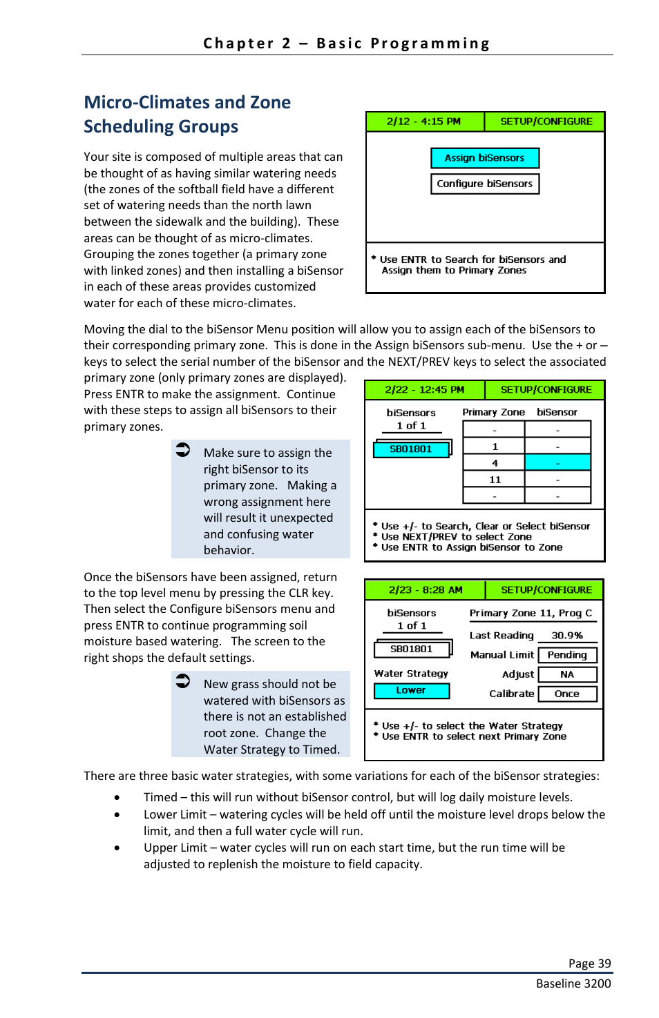 Micro-climates and zone scheduling groups | Baseline Systems BaseStation 3200 User Manual | Page 41 / 82