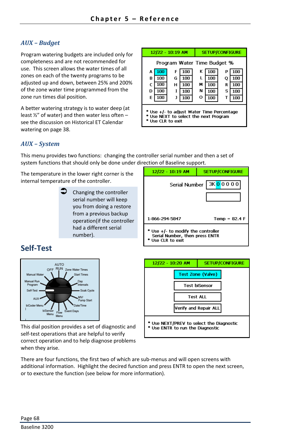 Self-test | Baseline Systems BaseStation 3200 User Manual | Page 70 / 82