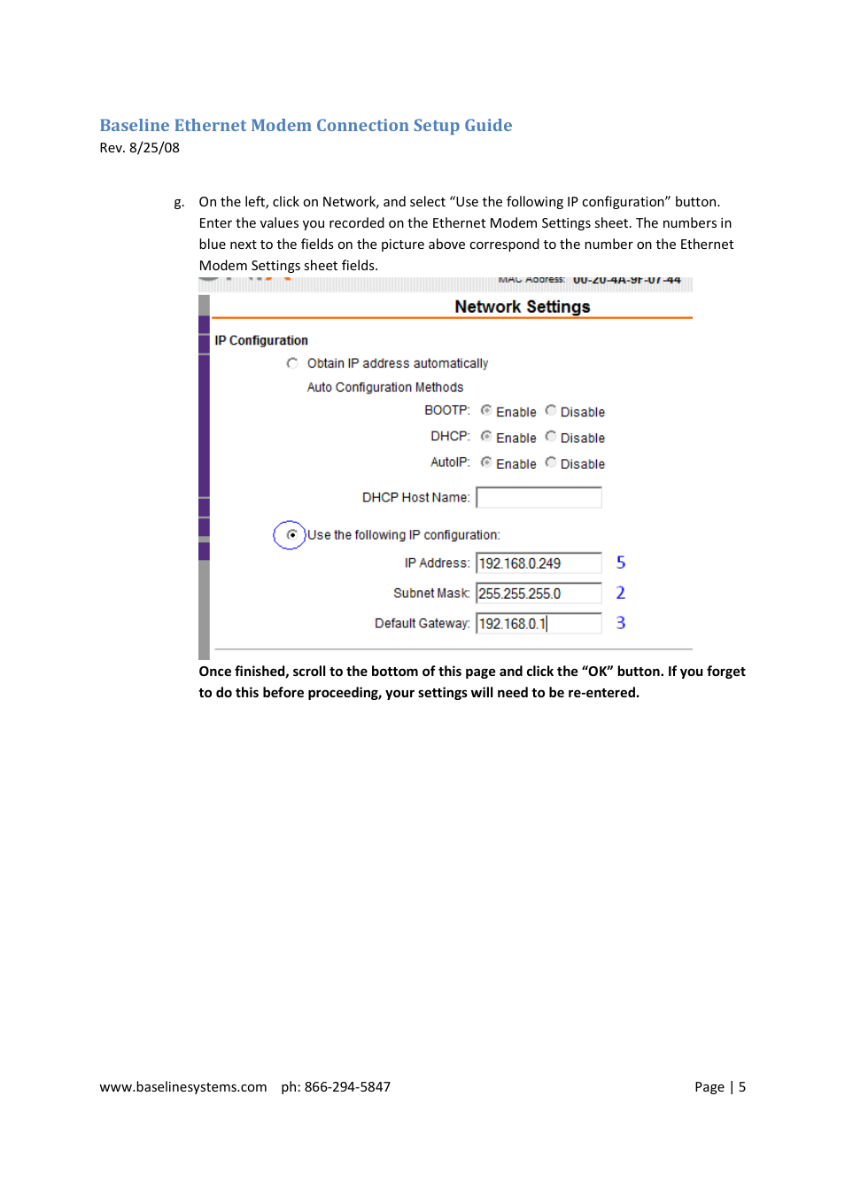 Baseline Systems BaseStation 3200 User Manual | Page 5 / 9