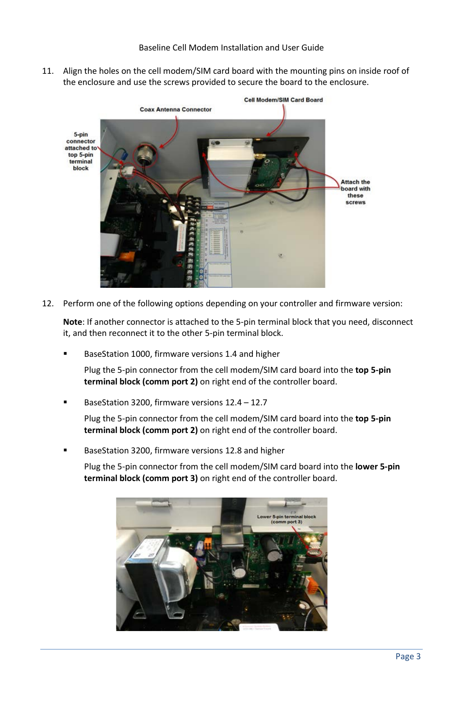 Baseline Systems BaseStation 1000 User Manual | Page 7 / 12