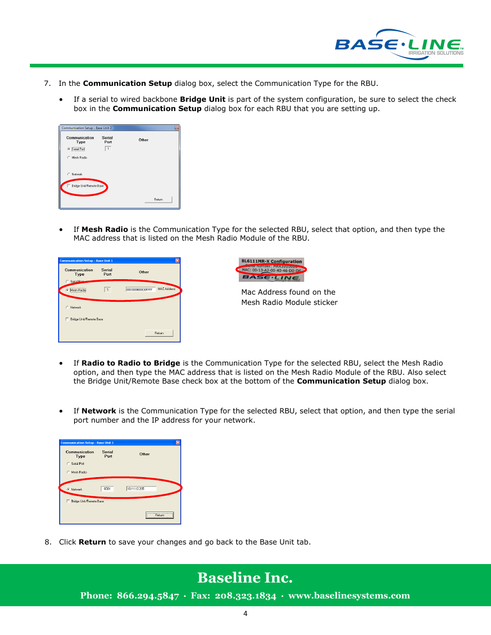 Baseline inc | Baseline Systems BaseStation 6000 User Manual | Page 4 / 11