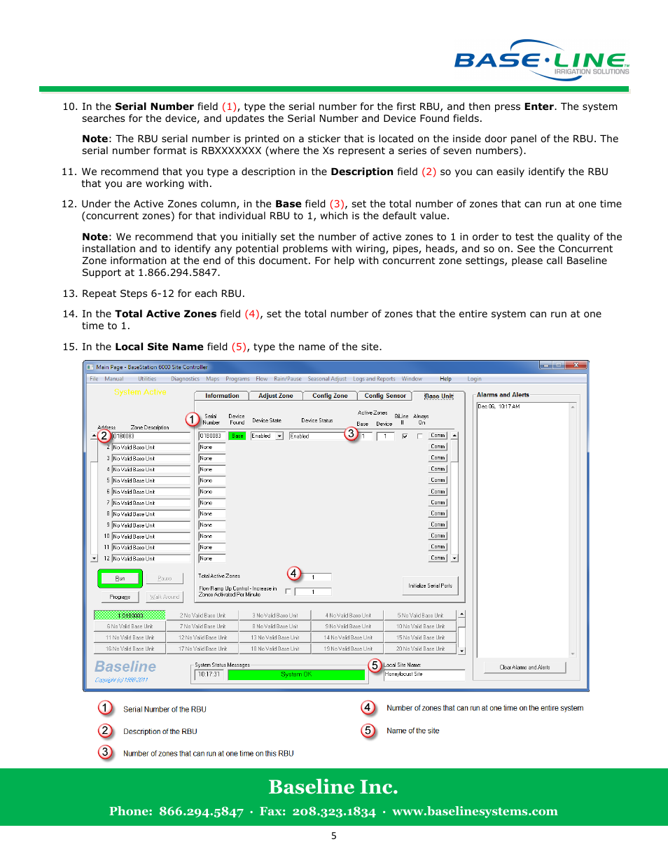Baseline inc | Baseline Systems BaseStation 6000 User Manual | Page 5 / 11