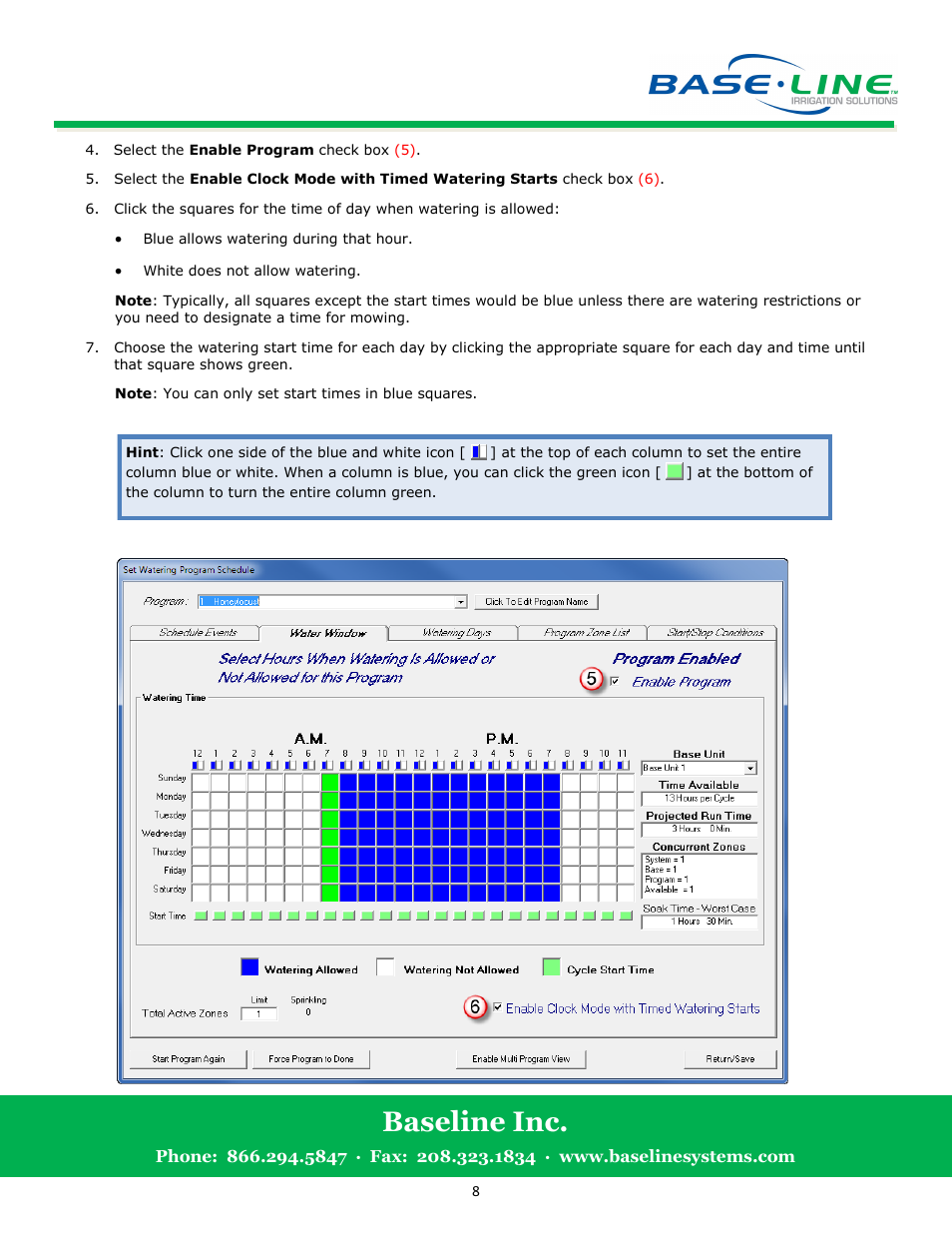 Baseline inc | Baseline Systems BaseStation 6000 User Manual | Page 8 / 11