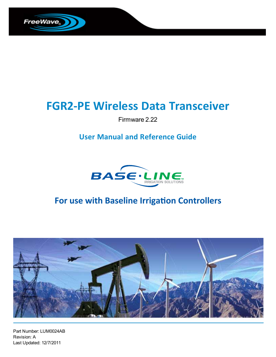 Baseline Systems FreeWave Ethernet Radio User Manual | 160 pages