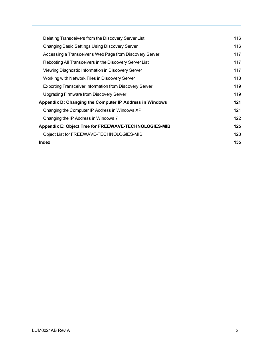 Baseline Systems FreeWave Ethernet Radio User Manual | Page 13 / 160
