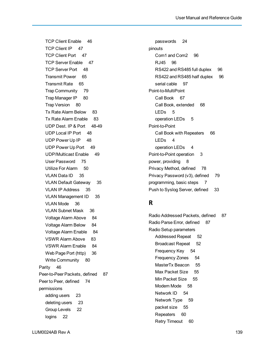 Baseline Systems FreeWave Ethernet Radio User Manual | Page 155 / 160