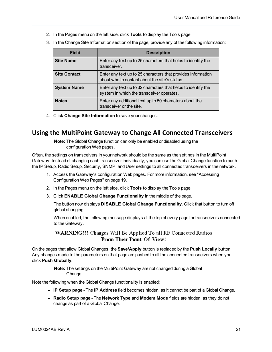 Baseline Systems FreeWave Ethernet Radio User Manual | Page 37 / 160