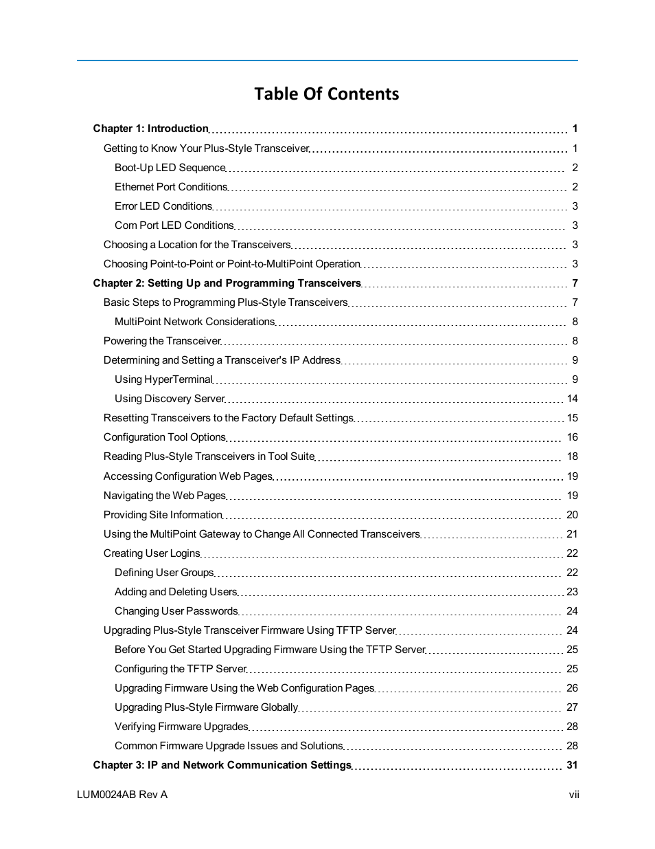 Baseline Systems FreeWave Ethernet Radio User Manual | Page 7 / 160