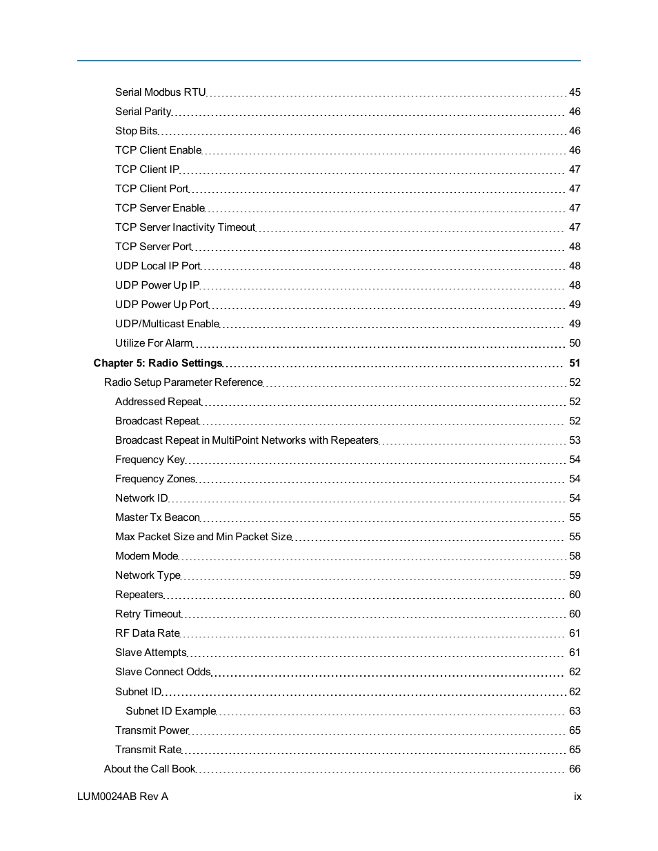 Baseline Systems FreeWave Ethernet Radio User Manual | Page 9 / 160