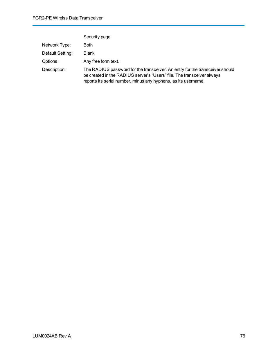 Baseline Systems FreeWave Ethernet Radio User Manual | Page 92 / 160