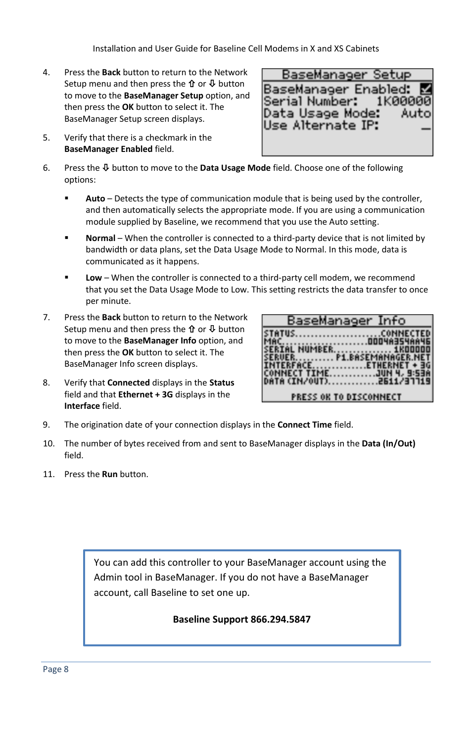 Baseline Systems BaseStation 3200 in X Cabinet User Manual | Page 12 / 14