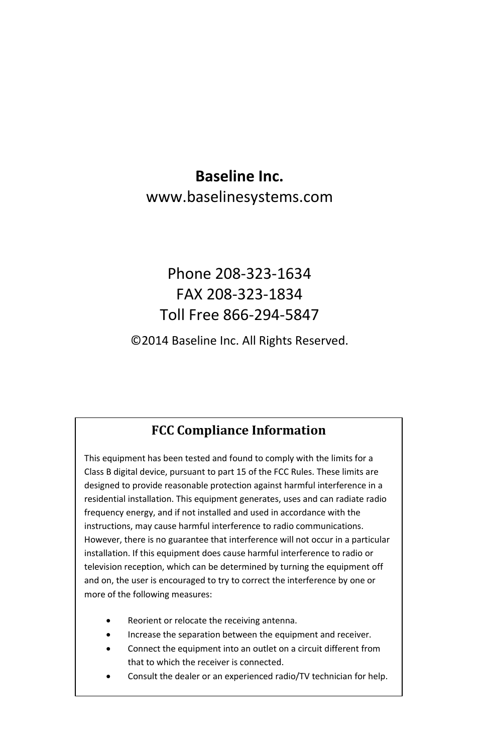 Baseline Systems BaseStation 3200 in Pedestal User Manual | Page 2 / 16