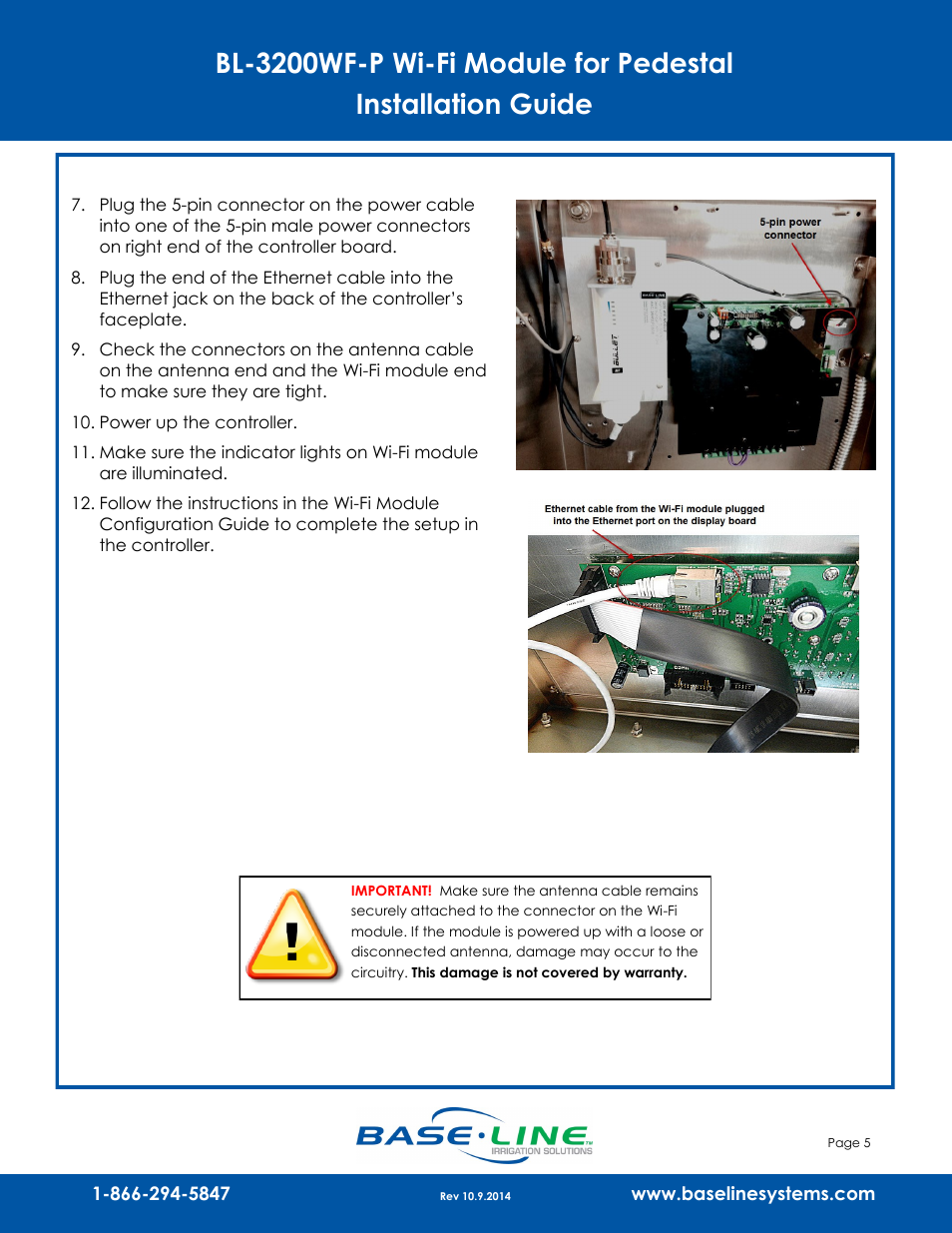 Baseline Systems BaseStation 3200 in Pedestal User Manual | Page 5 / 6
