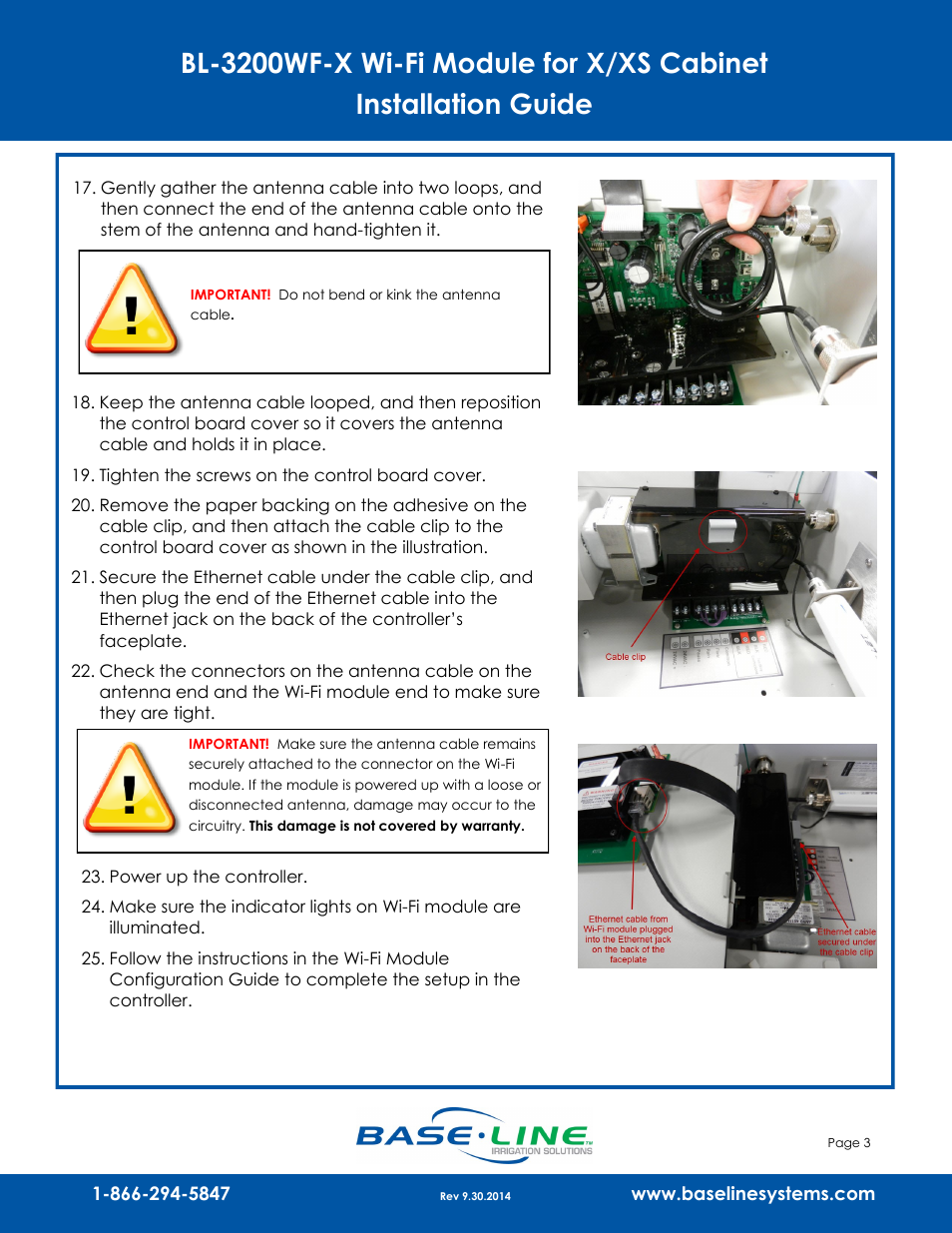 Baseline Systems BaseStation 3200 in X/XS Cabinet User Manual | Page 3 / 4