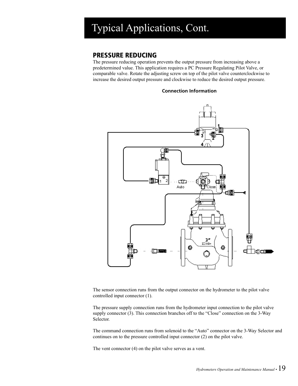 Typical applications, cont, Pressure reducing | Baseline Systems BHM Series Hydrometer User Manual | Page 19 / 52